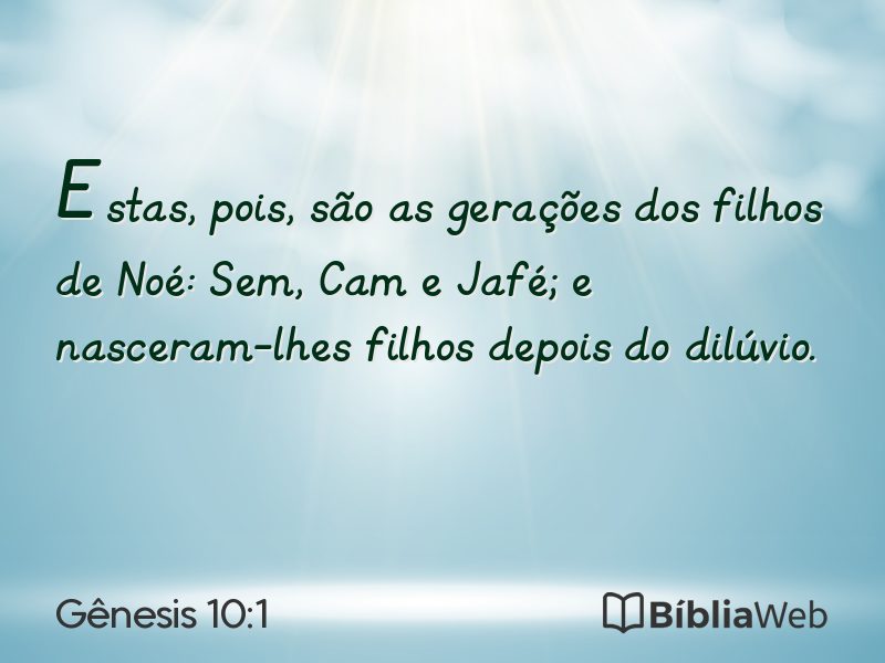 Gênesis 10:1 em imagem para compartilhar