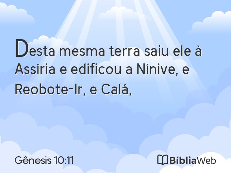 Gênesis 10:11 em imagem para compartilhar