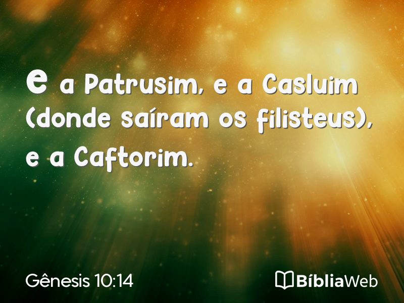Gênesis 10:14 em imagem para compartilhar
