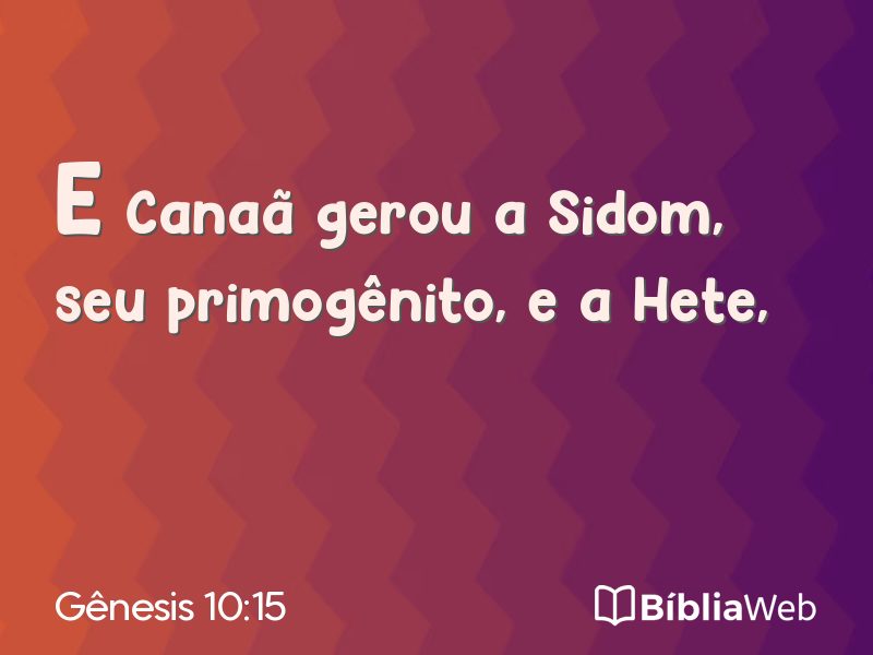 Gênesis 10:15 em imagem para compartilhar