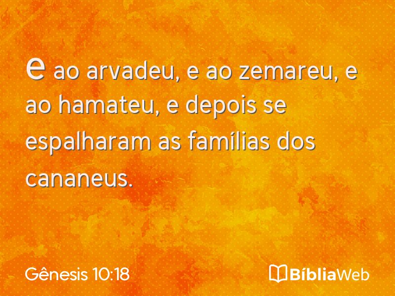 Gênesis 10:18 em imagem para compartilhar