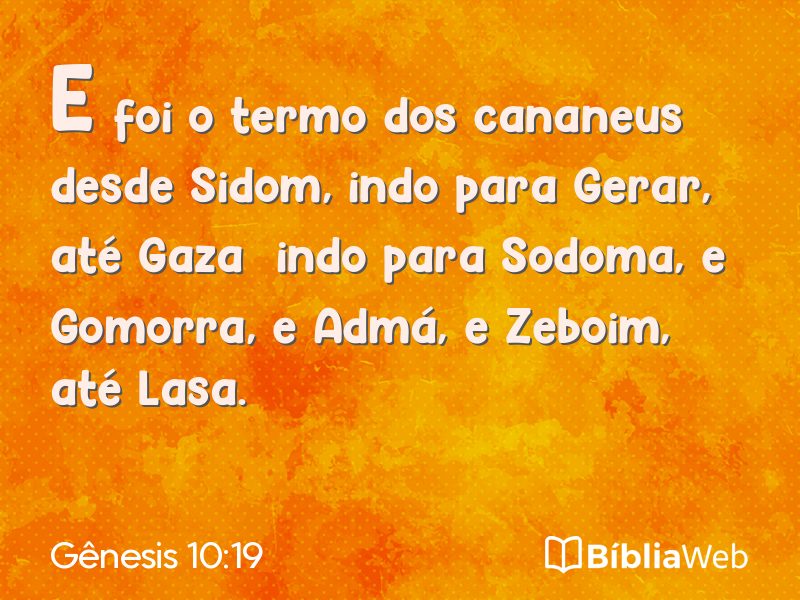 Gênesis 10:19 em imagem para compartilhar