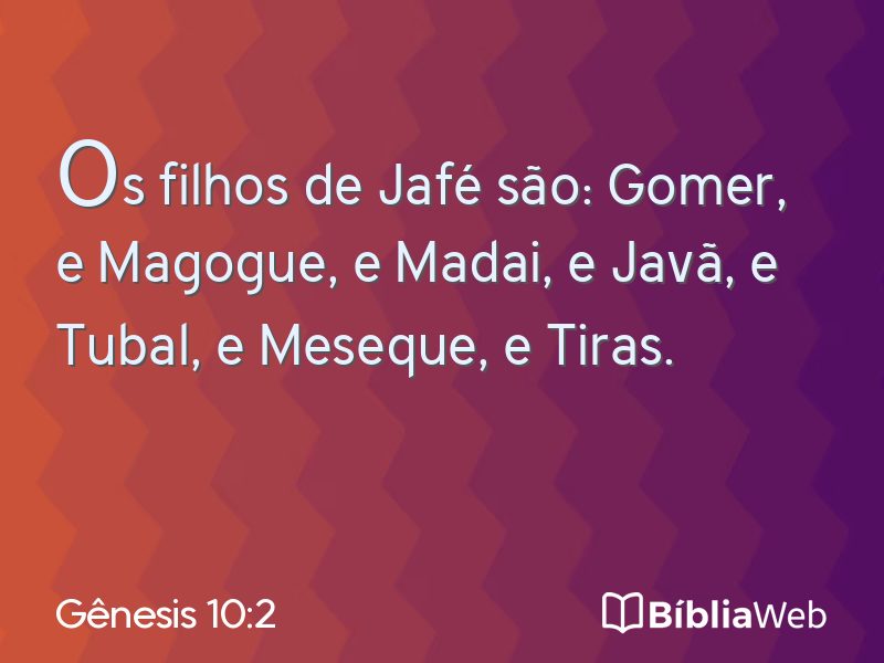 Gênesis 10:2 em imagem para compartilhar