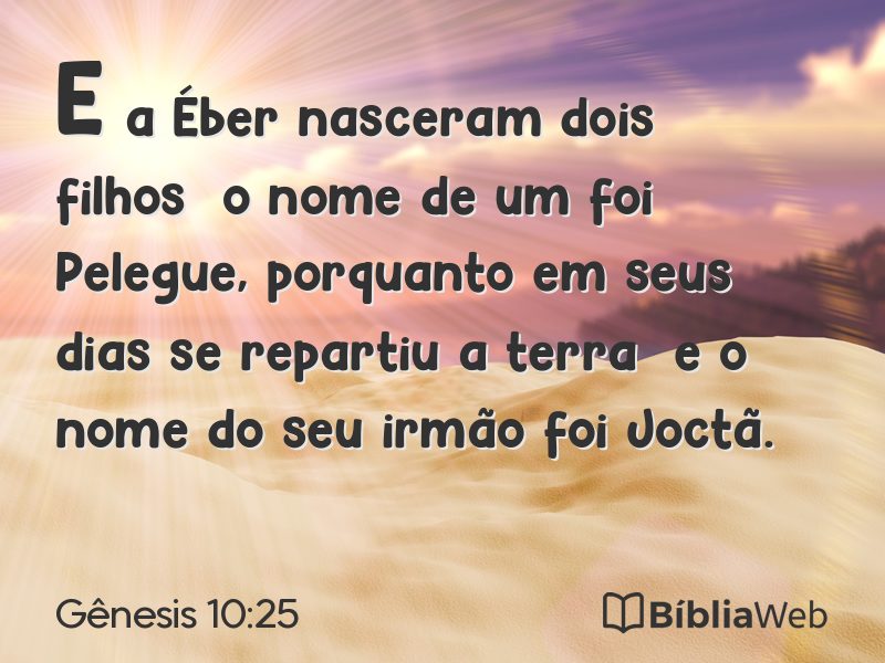 Gênesis 10:25 em imagem para compartilhar