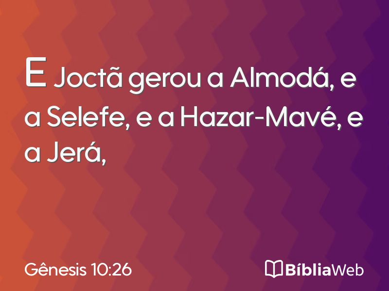 Gênesis 10:26 em imagem para compartilhar