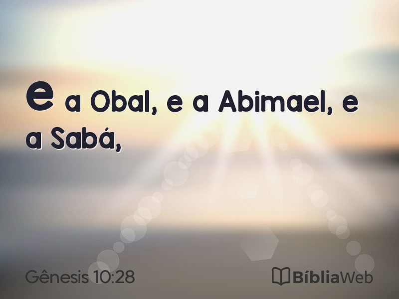 Gênesis 10:28 em imagem para compartilhar