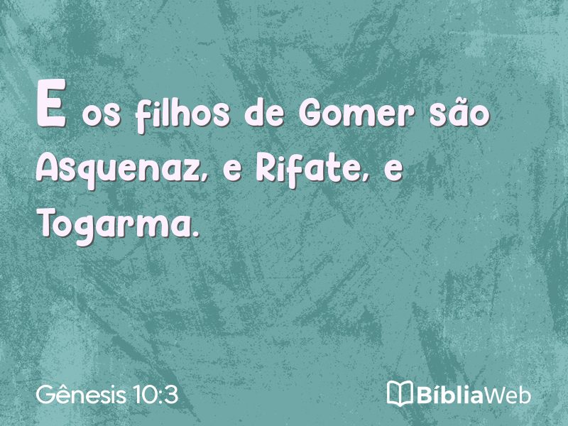 Gênesis 10:3 em imagem para compartilhar
