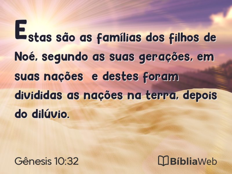Gênesis 10:32 em imagem para compartilhar