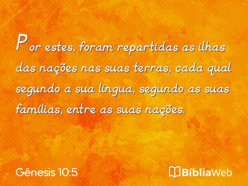 Gênesis 10:5 em imagem para compartilhar