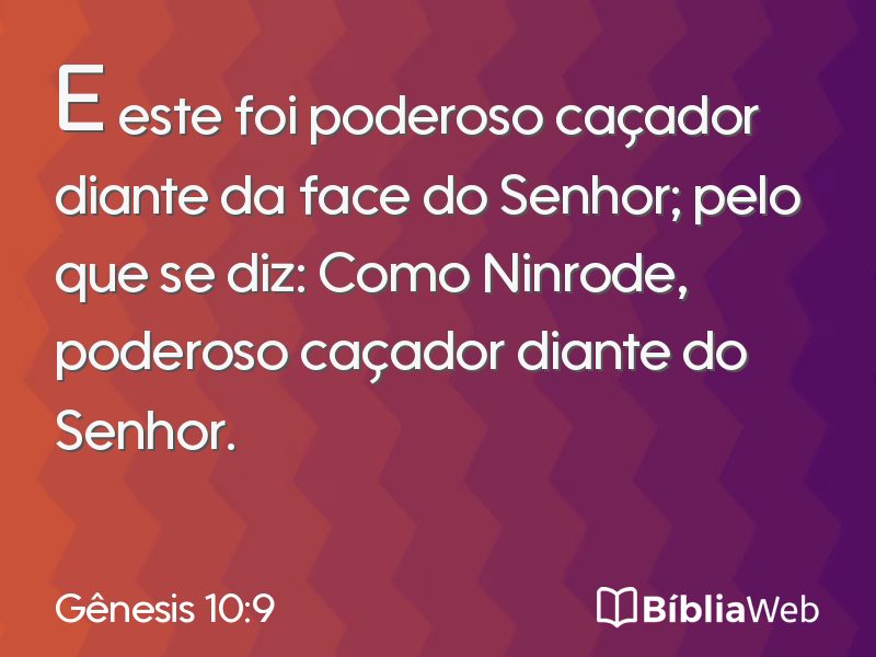 Gênesis 10:9 em imagem para compartilhar