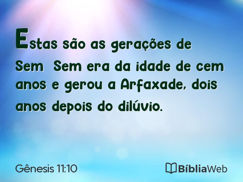 Gênesis 11:10 em imagem para compartilhar
