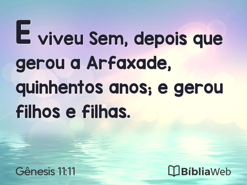 Gênesis 11:11 em imagem para compartilhar