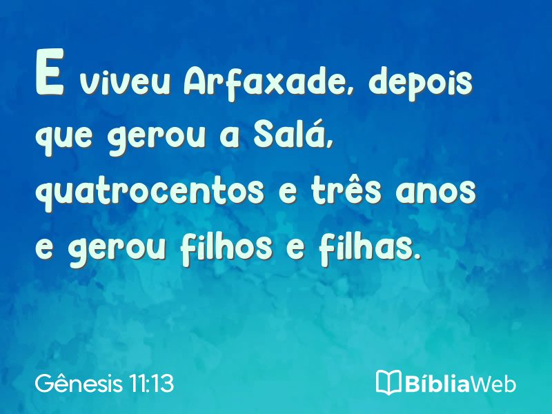 Gênesis 11:13 em imagem para compartilhar