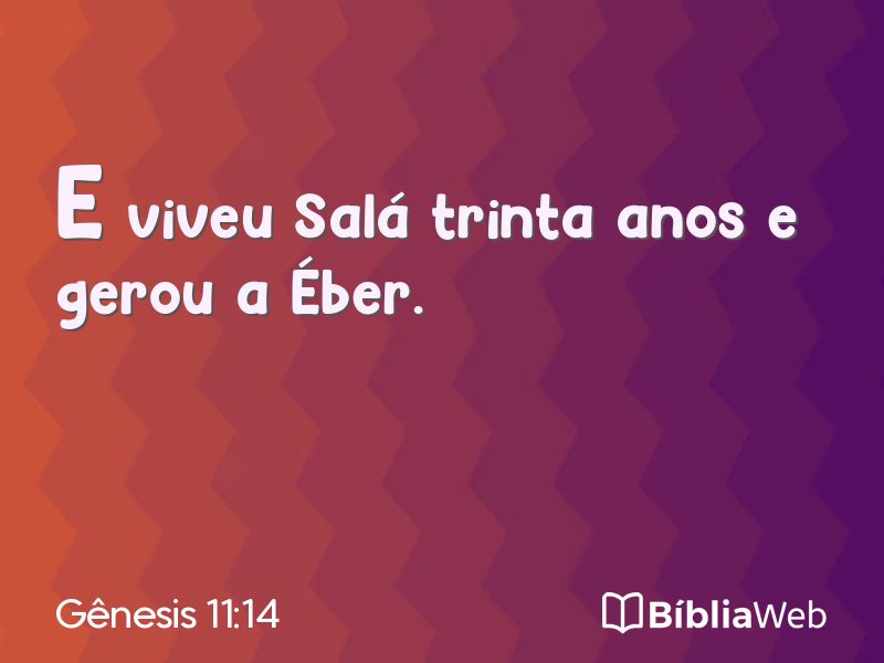 Gênesis 11:14 em imagem para compartilhar