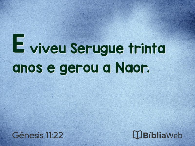 Gênesis 11:22 em imagem para compartilhar