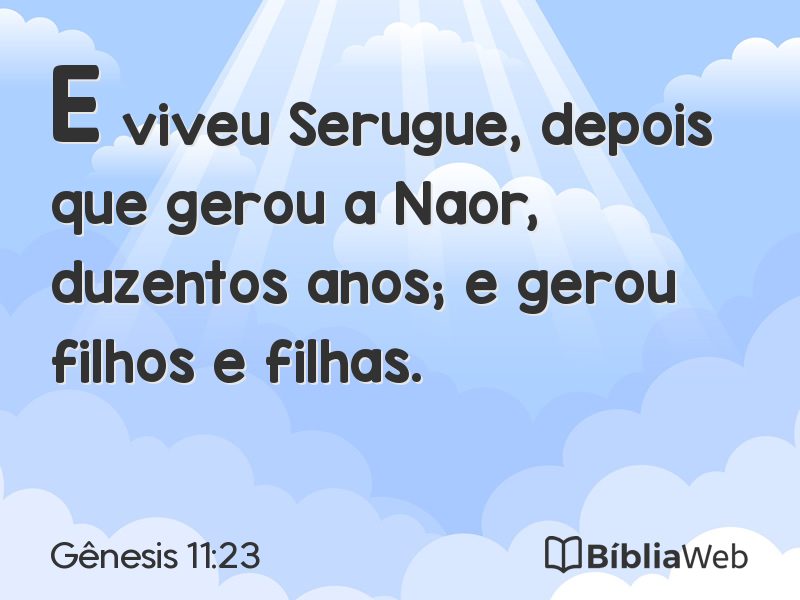 Gênesis 11:23 em imagem para compartilhar