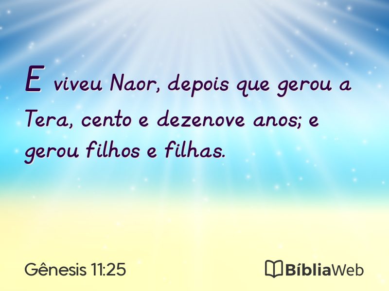 Gênesis 11:25 em imagem para compartilhar