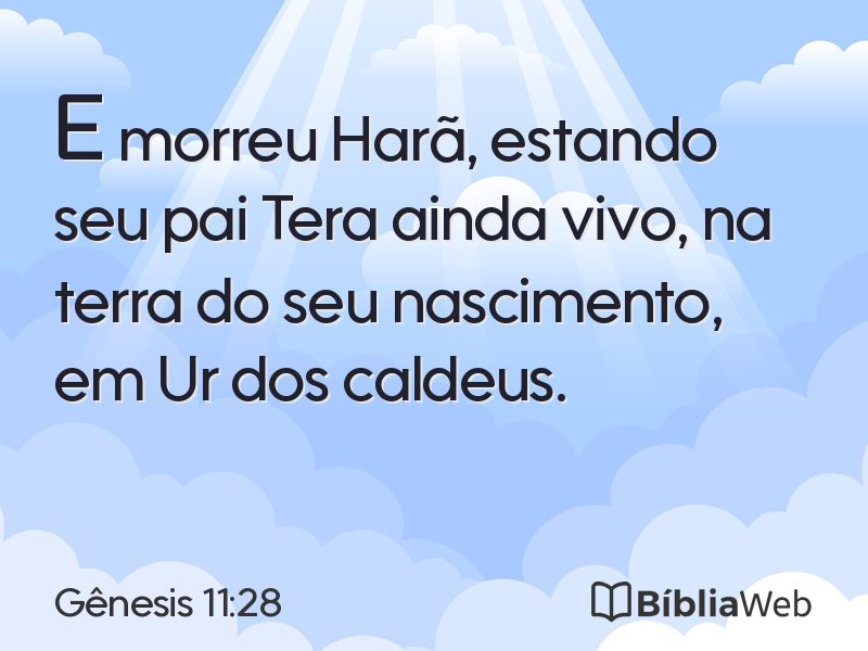 Gênesis 11:28 em imagem para compartilhar