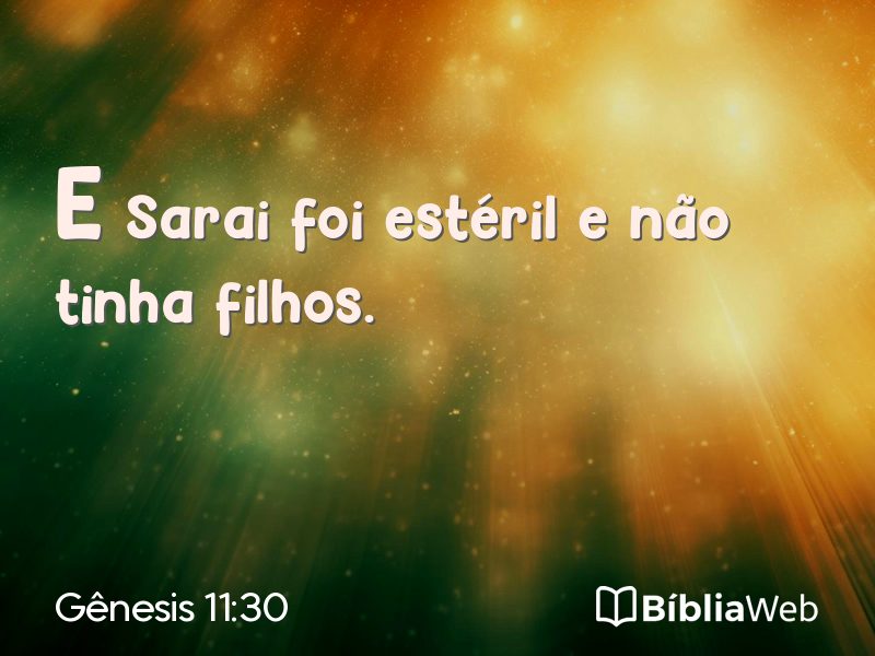 Gênesis 11:30 em imagem para compartilhar
