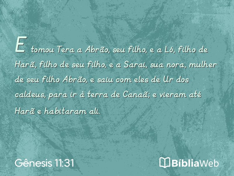 Gênesis 11:31 em imagem para compartilhar
