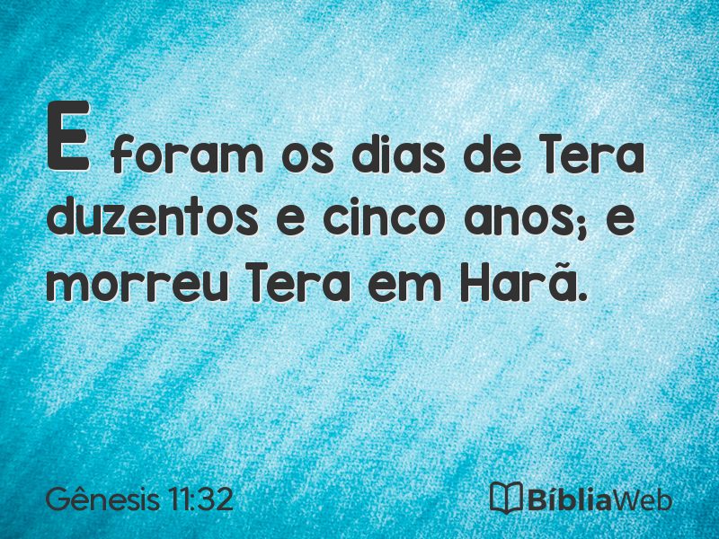 Gênesis 11:32 em imagem para compartilhar