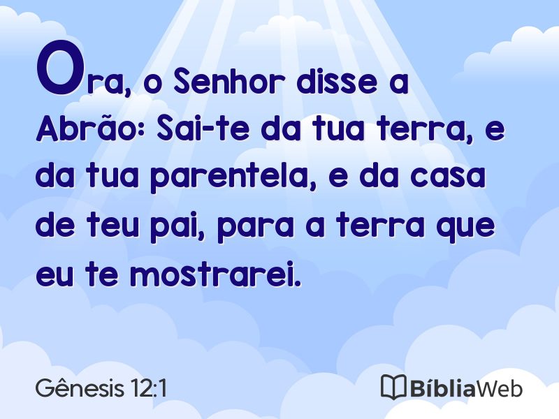 Gênesis 12:1 em imagem para compartilhar