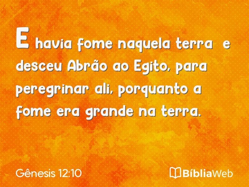 Gênesis 12:10 em imagem para compartilhar