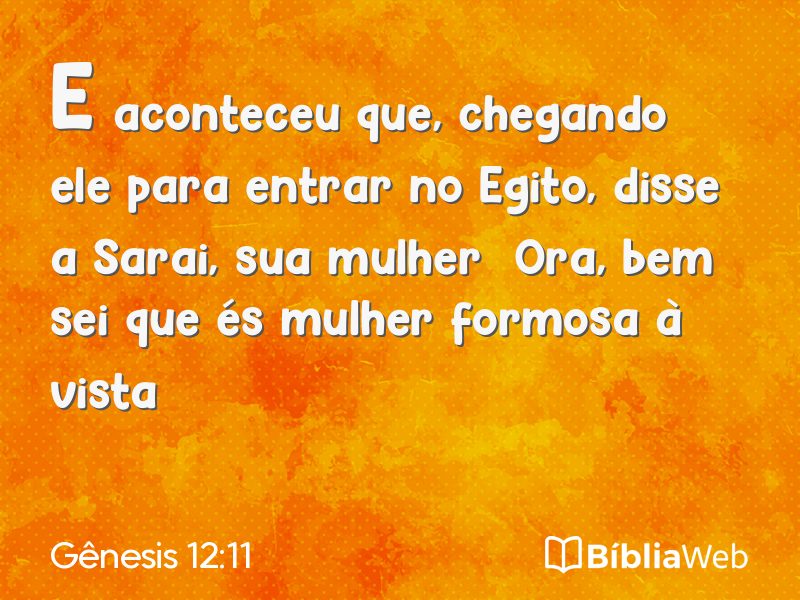 Gênesis 12:11 em imagem para compartilhar