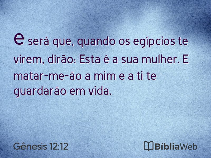 Gênesis 12:12 em imagem para compartilhar