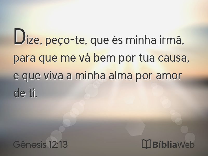 Gênesis 12:13 em imagem para compartilhar