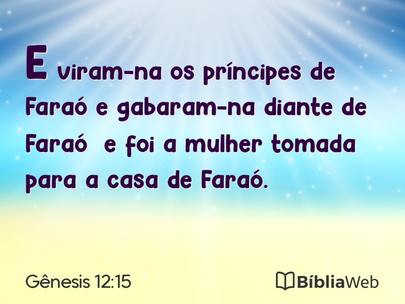 Gênesis 12:15 em imagem para compartilhar