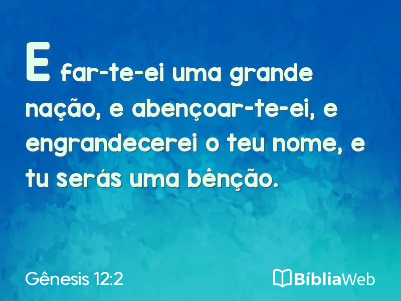 Gênesis 12:2 em imagem para compartilhar