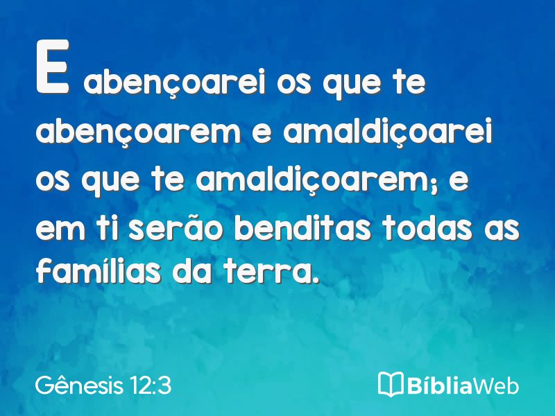 Gênesis 12:3 em imagem para compartilhar