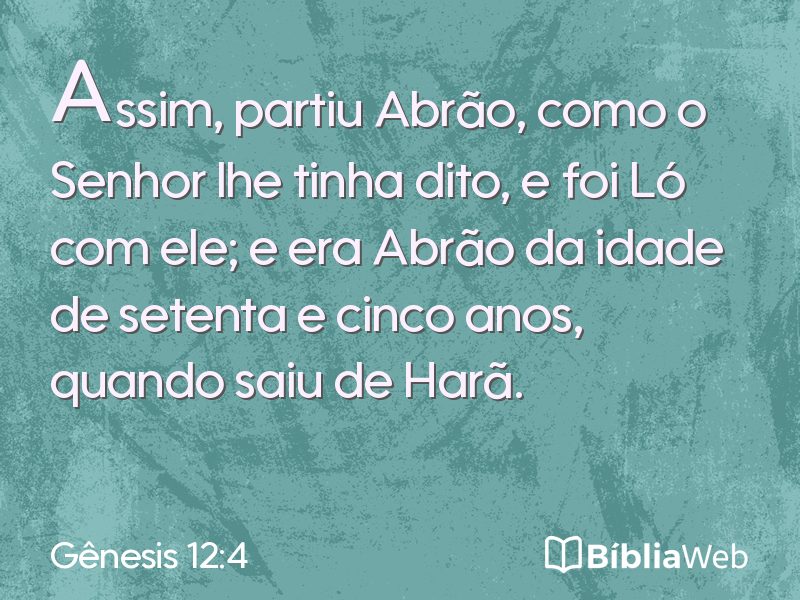 Gênesis 12:4 em imagem para compartilhar