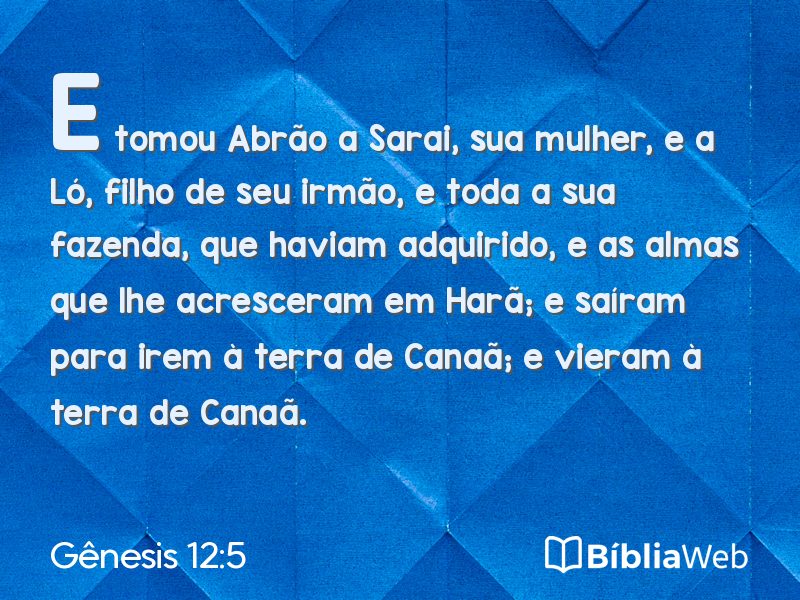 Gênesis 12:5 em imagem para compartilhar
