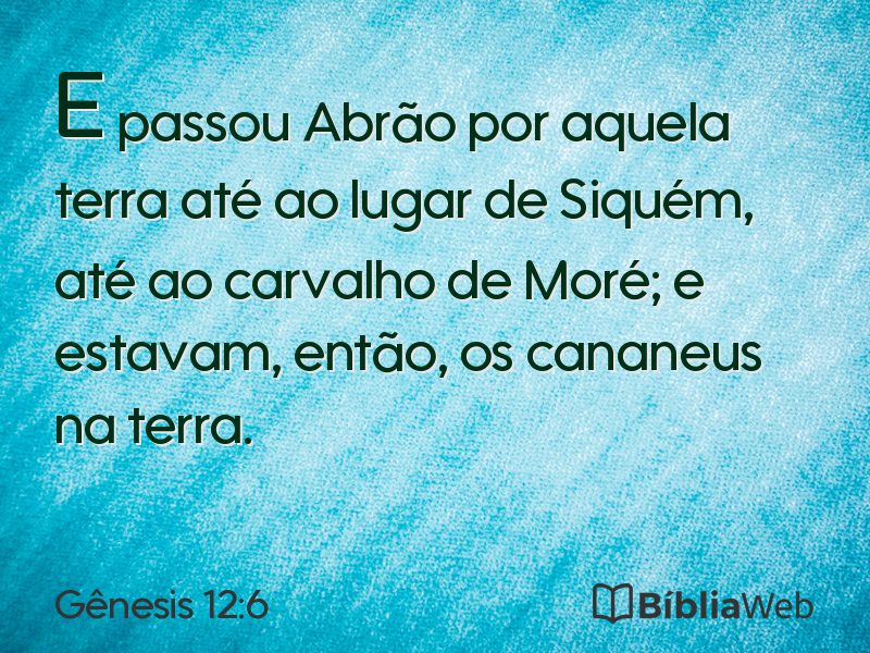 Gênesis 12:6 em imagem para compartilhar