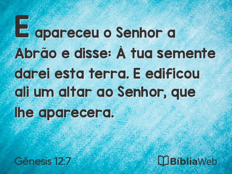 Gênesis 12:7 em imagem para compartilhar