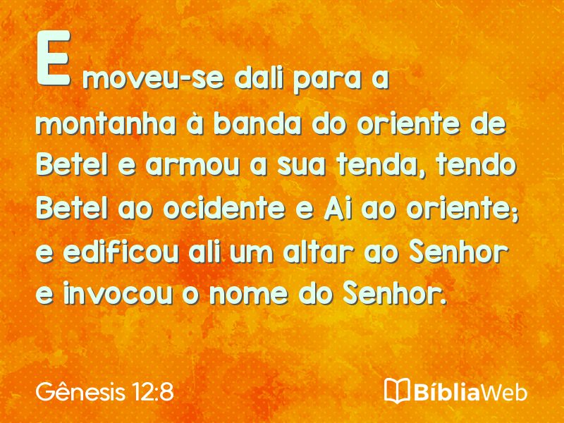 Gênesis 12:8 em imagem para compartilhar