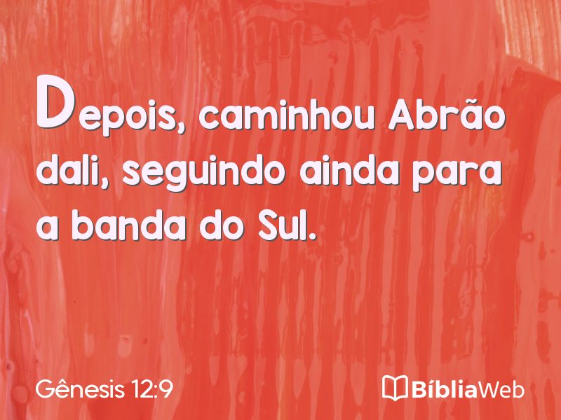 Gênesis 12:9 em imagem para compartilhar