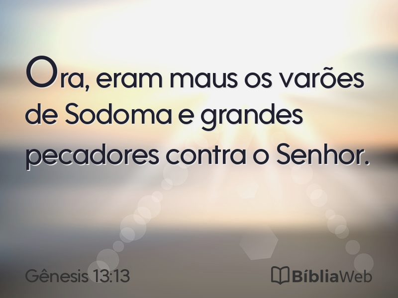 Gênesis 13:13 em imagem para compartilhar