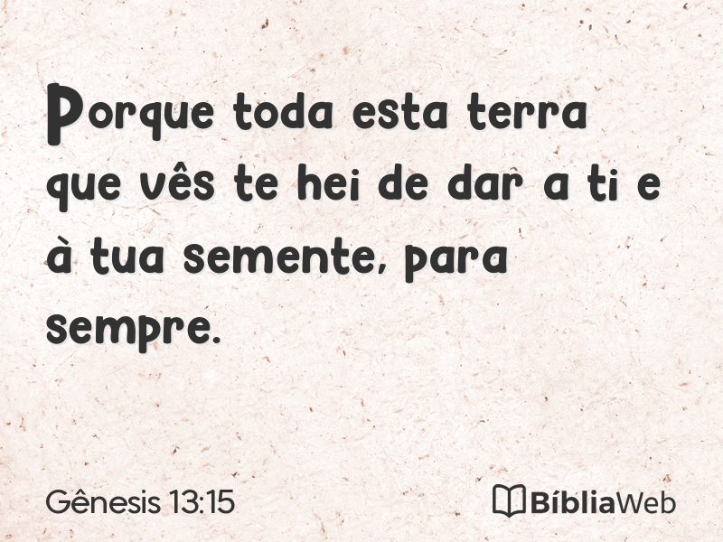 Gênesis 13:15 em imagem para compartilhar