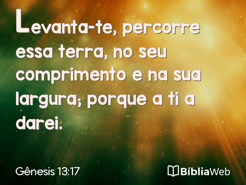 Gênesis 13:17 em imagem para compartilhar