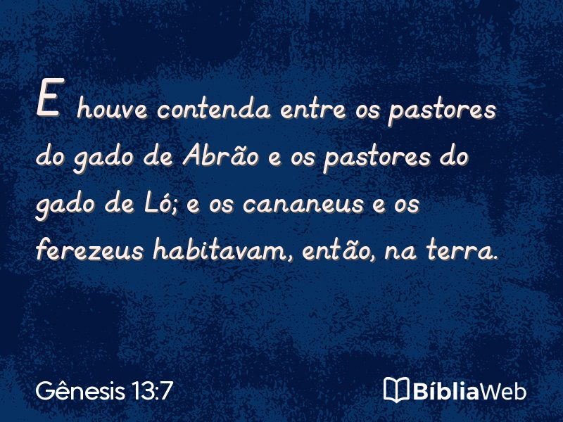 Gênesis 13:7 em imagem para compartilhar