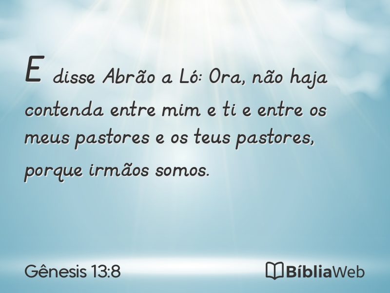 Gênesis 13:8 em imagem para compartilhar