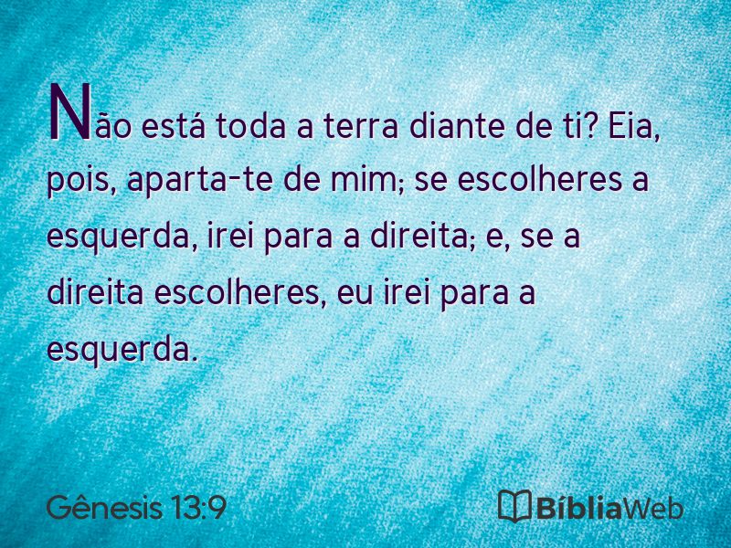 Gênesis 13:9 em imagem para compartilhar