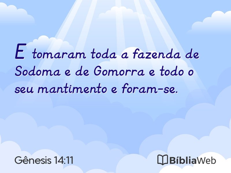 Gênesis 14:11 em imagem para compartilhar