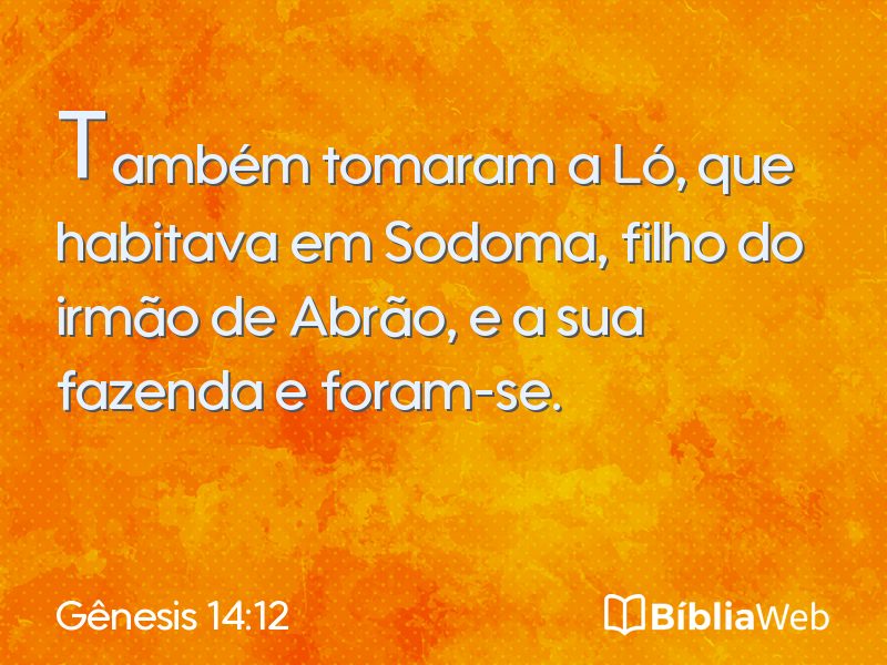 Gênesis 14:12 em imagem para compartilhar