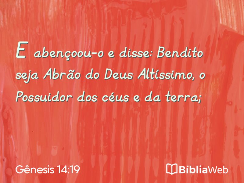 Gênesis 14:19 em imagem para compartilhar