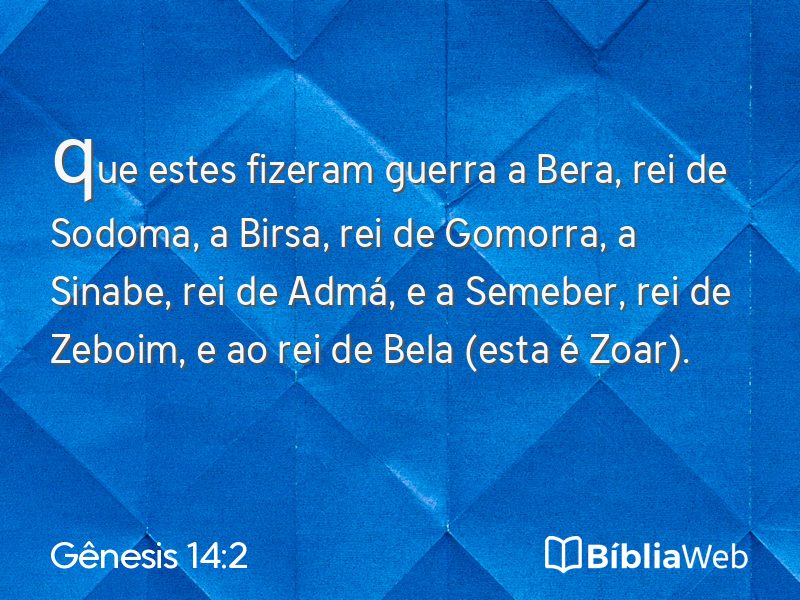 Gênesis 14:2 em imagem para compartilhar
