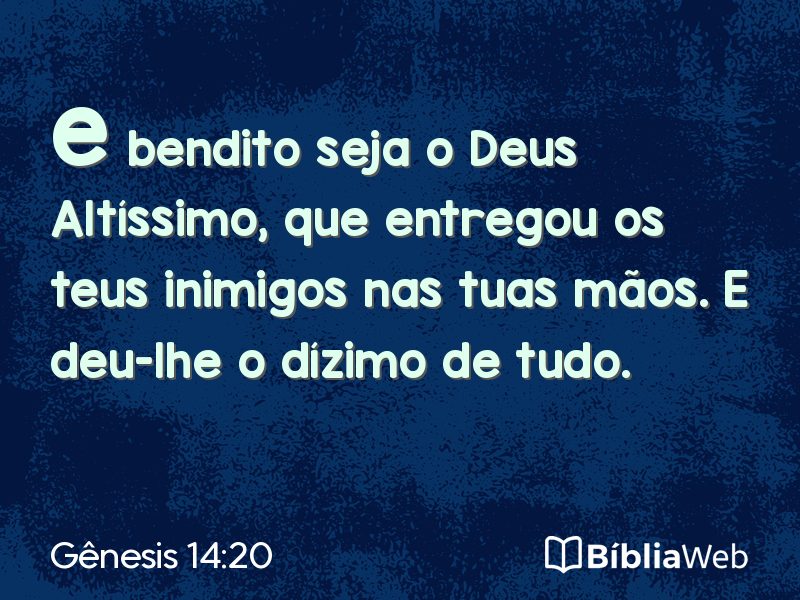 Gênesis 14:20 em imagem para compartilhar